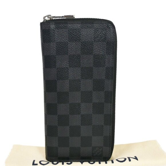 LOUIS VUITTON Long Zippy Wallet Vertical Damier Graphite Leather - Picture 1 of 13